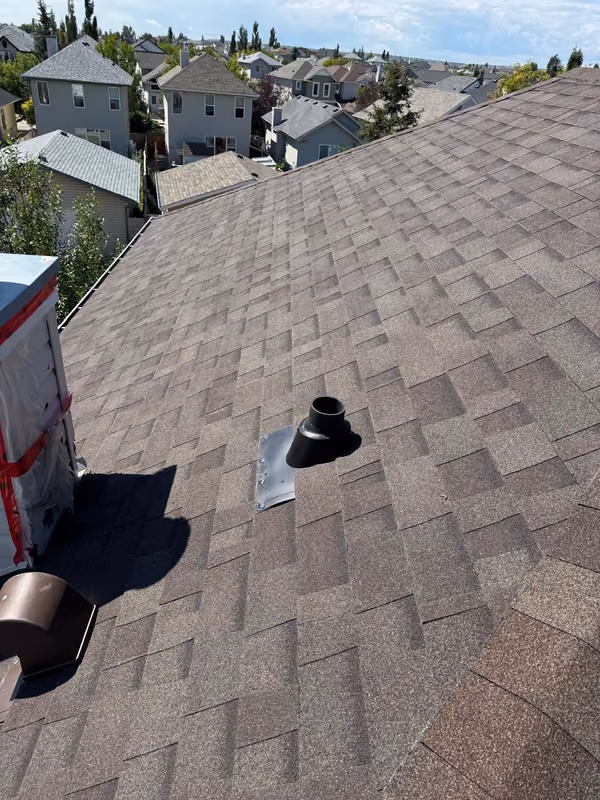New stack boot flashing on asphalt shingles