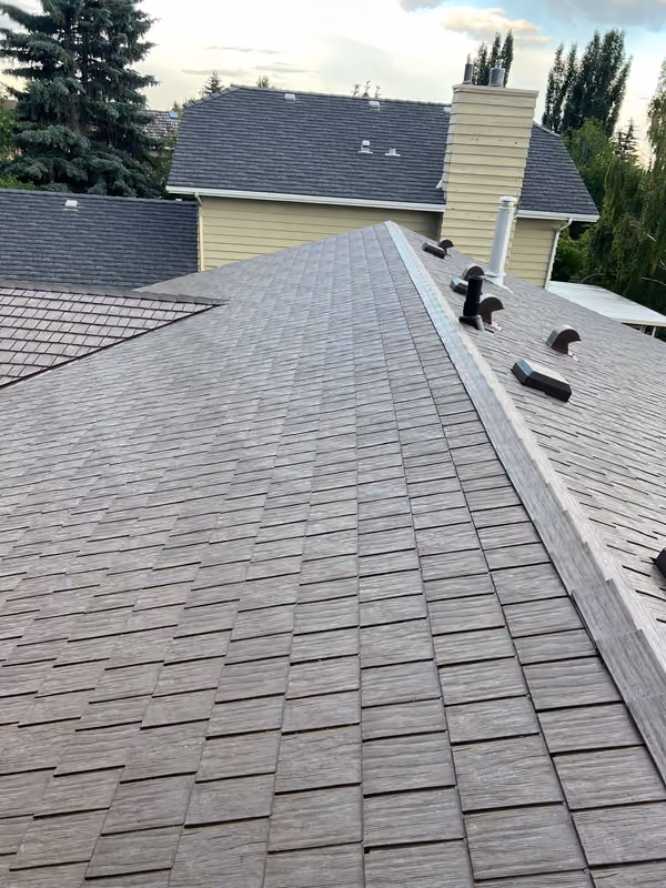 Ridge view grey rubber shake roof vents chimney