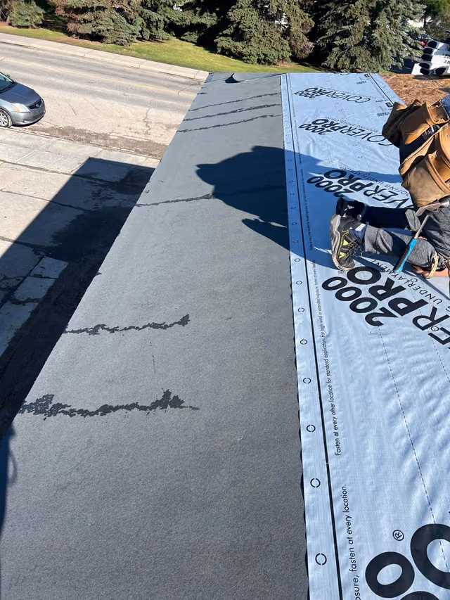 SBS cap sheet and coverpro underlayment low slope